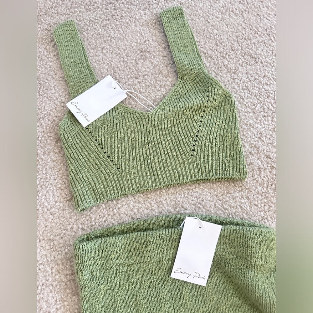 Emory Park green knitted set - Picture 2 of 4